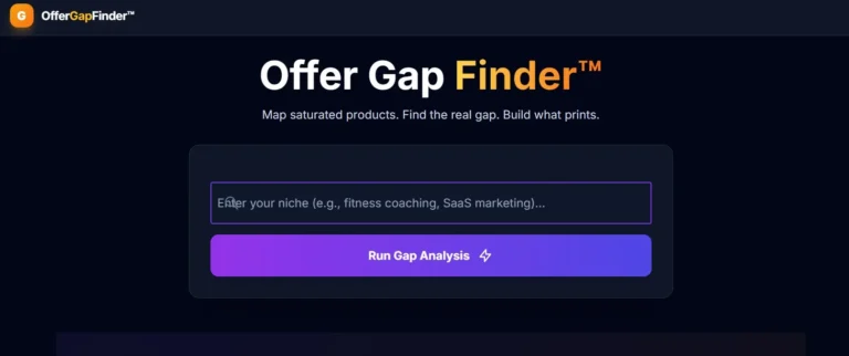 Offer Gap Finder: The Hidden Tool That Reveals Untapped Digital Product Opportunities Before Your Competitors Do